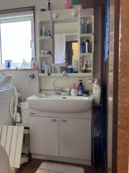 洗面化粧台工事前後